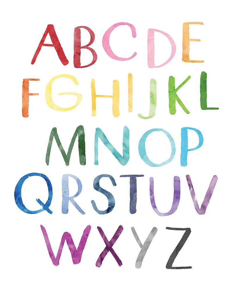 Watercolor Alphabet 1 art print by Jennifer McCully for $57.95 CAD