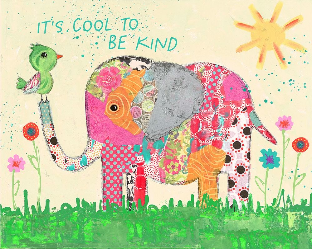 Cool To Be Kind Elephant art print by Jennifer McCully for $57.95 CAD