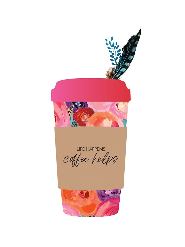 Life Happens Coffee Helps art print by Jennifer McCully for $57.95 CAD