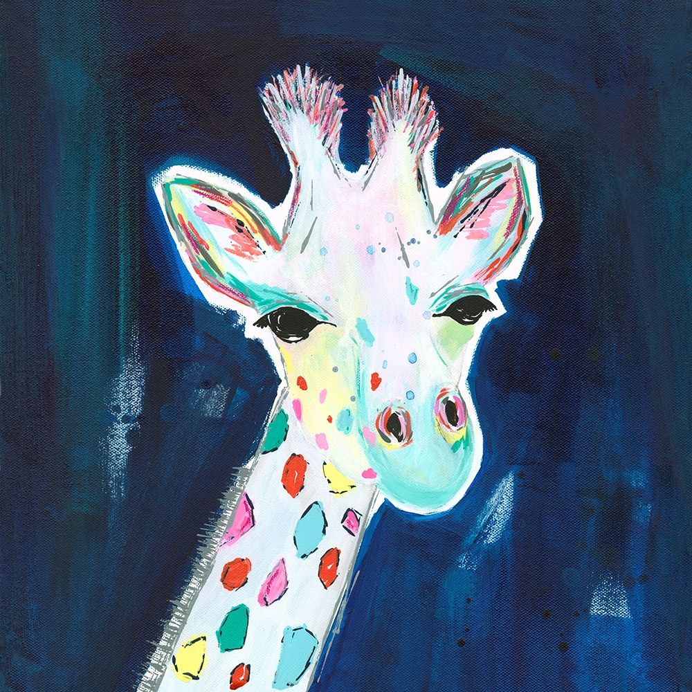 Tie Dye Giraffe art print by Jennifer McCully for $57.95 CAD