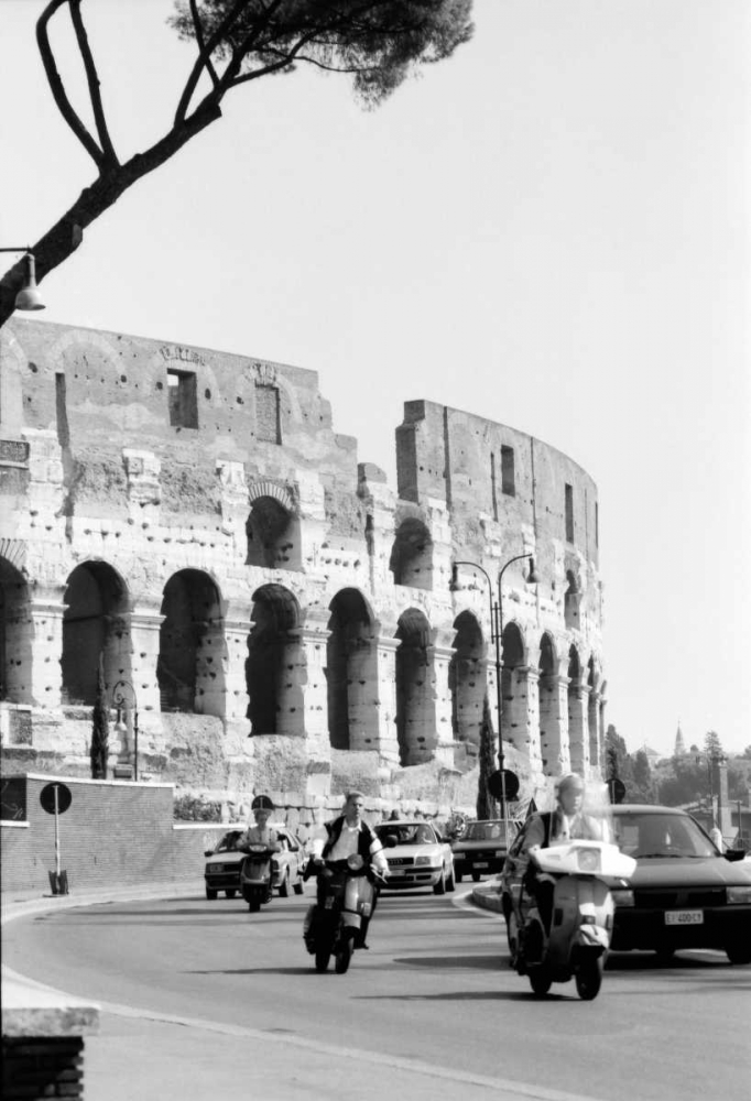 Colessium With Moped Rome art print by Jace Grey for $57.95 CAD