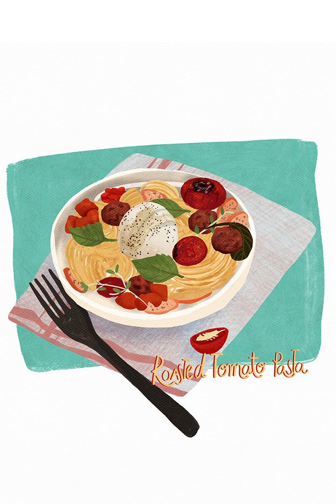 Roasted Tomato Pasta art print by Juliet Rose Philips for $57.95 CAD