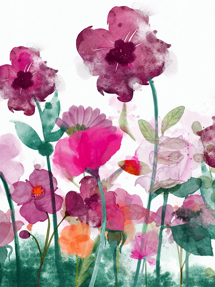 Vibrant Wild Flowers 1 art print by Juliet Rose Philips for $57.95 CAD