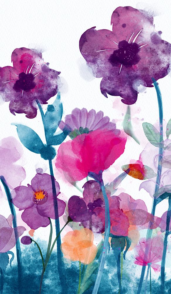 Jeweled  Wild Flowers 1 art print by Juliet Rose Philips for $57.95 CAD