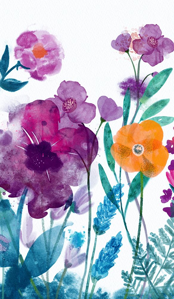 Jeweled Wild Flowers 2 art print by Juliet Rose Philips for $57.95 CAD