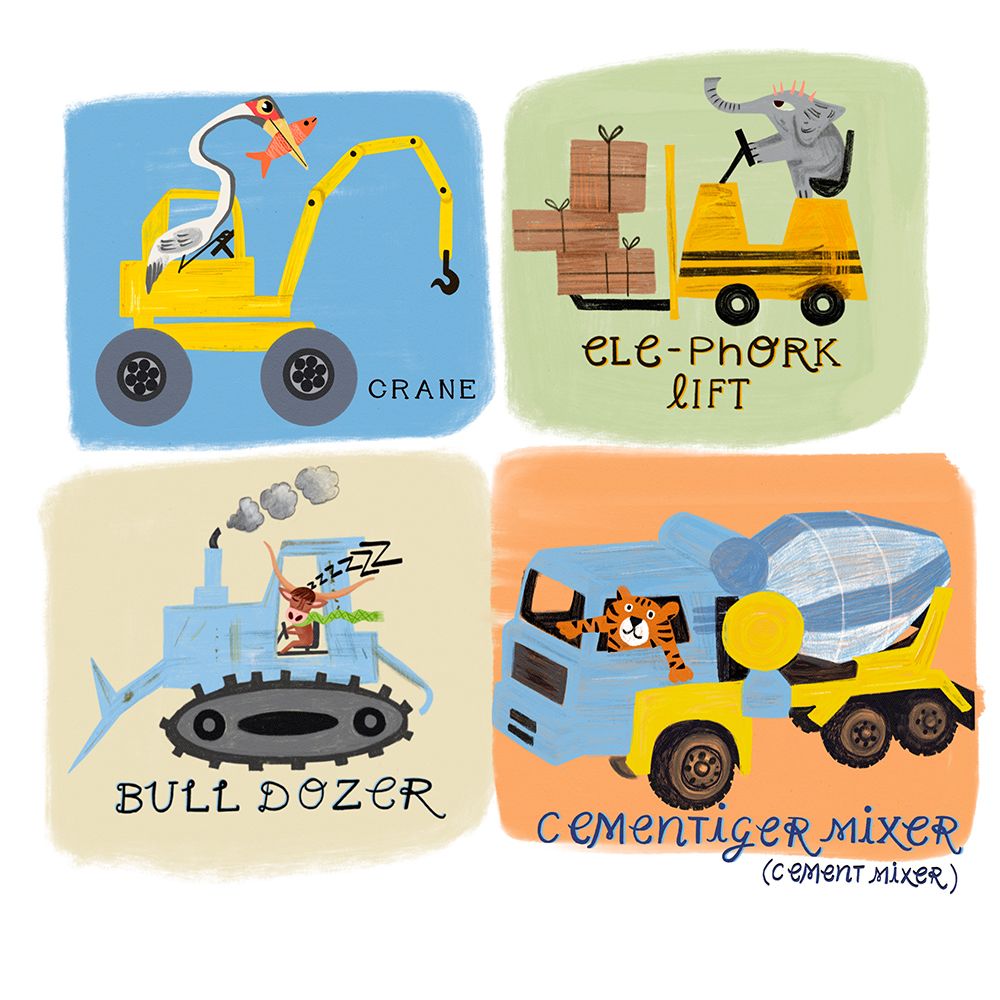 Construction Art Set 3 art print by Juliet Rose Philips for $57.95 CAD