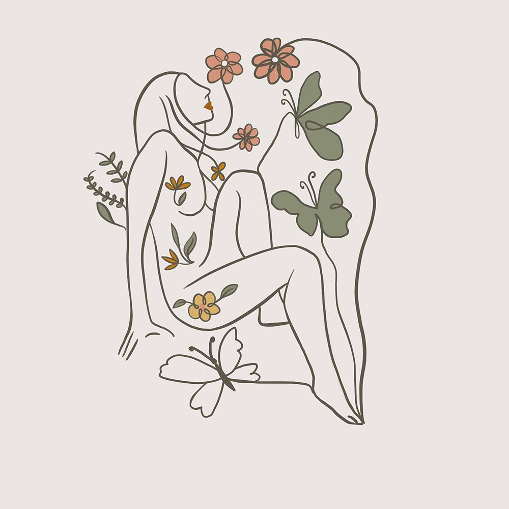 Girl And Flower art print by Juliet Rose Philips for $57.95 CAD