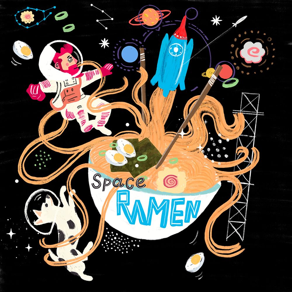 Space Ramen 1 V2 art print by Juliet Rose Philips for $57.95 CAD
