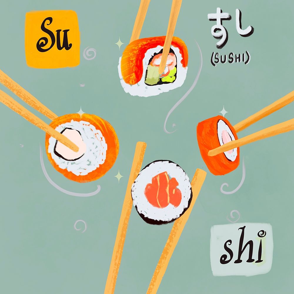 Sushi 1 art print by Juliet Rose Philips for $57.95 CAD