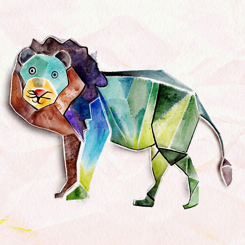 Stained Glass Lion art print by Juliet Rose Philips for $57.95 CAD