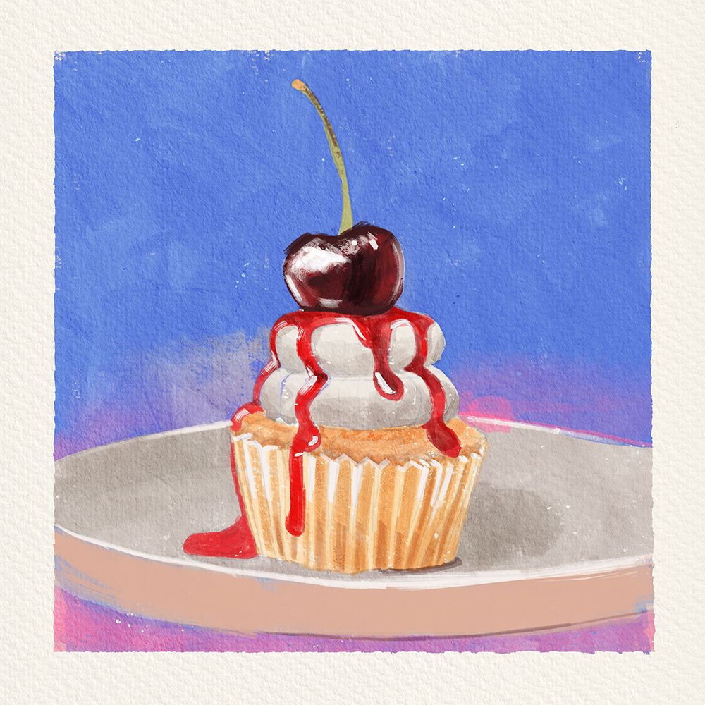 Cupcake Cherry V2 art print by Juliet Rose Philips for $57.95 CAD