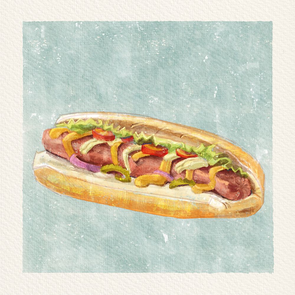 Go Hot Dog art print by Juliet Rose Philips for $57.95 CAD