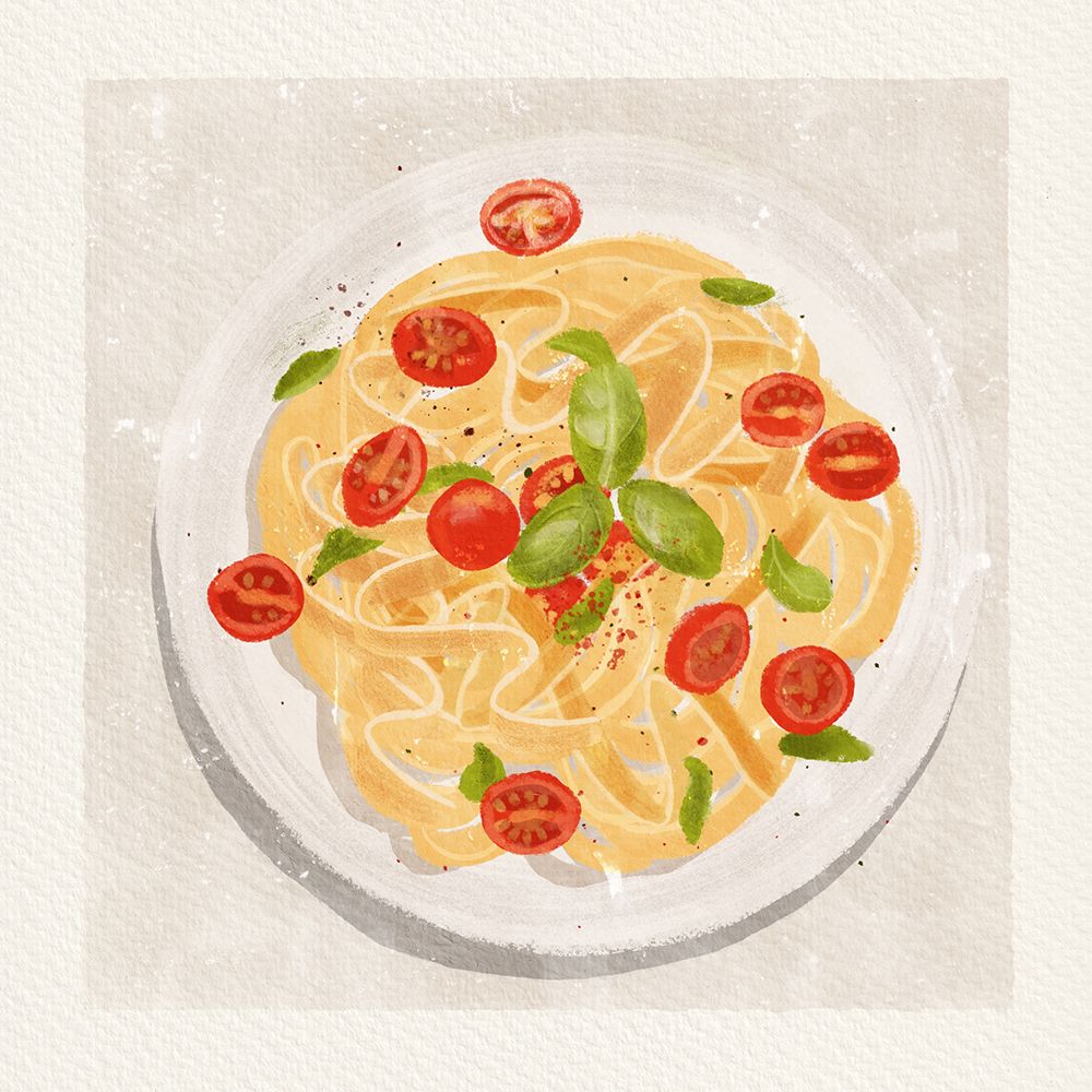 Spaghetti Al Pomodoro V2 art print by Juliet Rose Philips for $57.95 CAD