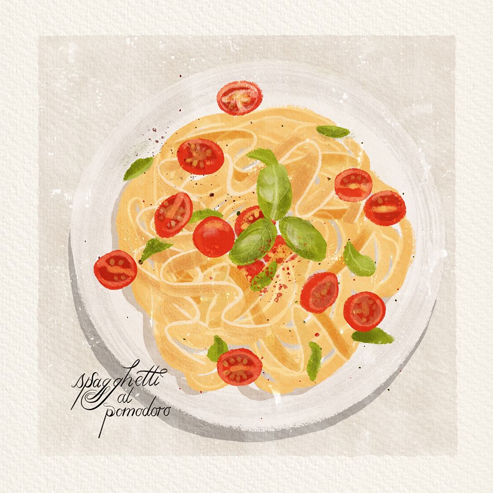 Spaghetti Al Pomodoro art print by Juliet Rose Philips for $57.95 CAD