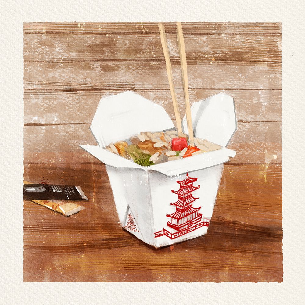 Takeout Fried Rice V2 art print by Juliet Rose Philips for $57.95 CAD