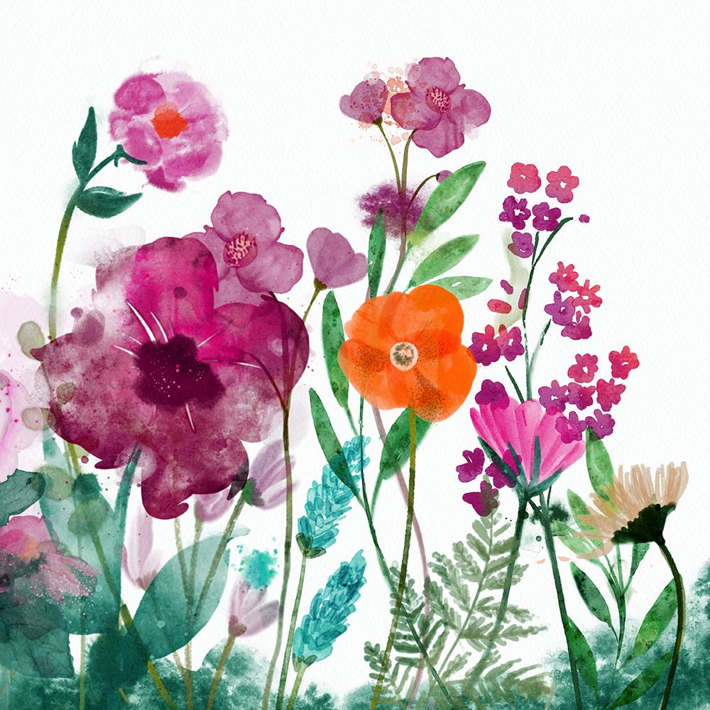 Vibrant Wild Flowers 2 art print by Juliet Rose Philips for $57.95 CAD
