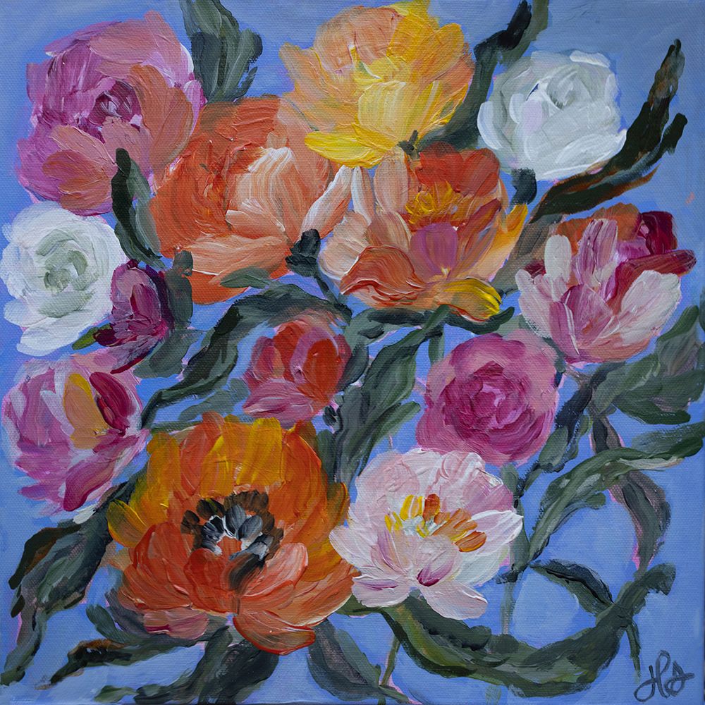 Violet Blue Bouquet art print by Jessica Skinner for $57.95 CAD