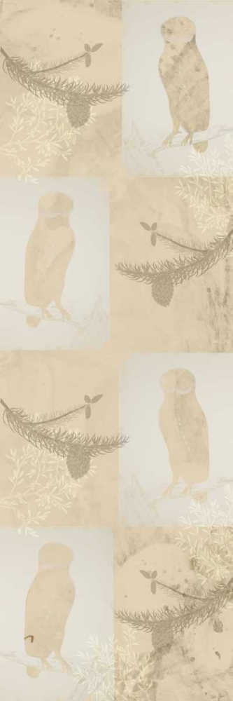 Cream Owl Silhouette art print by Kimberly Allen for $57.95 CAD