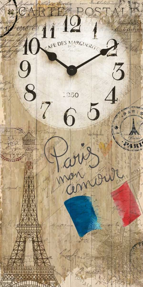 Paris Clock art print by Kimberly Allen for $57.95 CAD