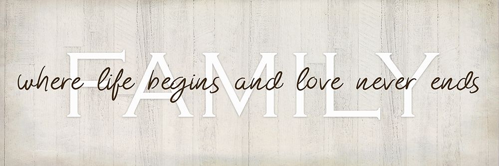 Family, Love Never Ends art print by Kimberly Allen for $57.95 CAD