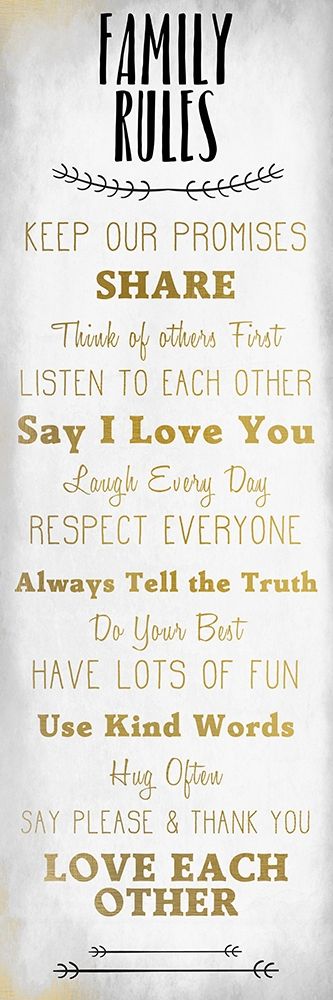 Family Rules v6 art print by Kimberly Allen for $57.95 CAD