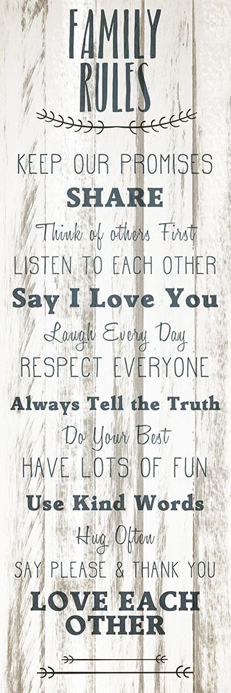 Family Rules v1 art print by Kimberly Allen for $57.95 CAD