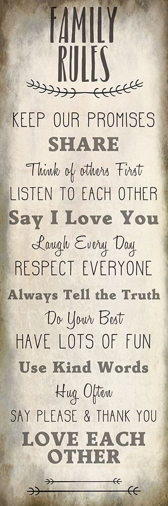Family Rules v2 art print by Kimberly Allen for $57.95 CAD