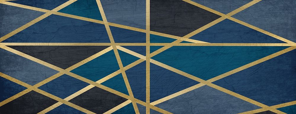Gold and Blue Maze art print by Kimberly Allen for $57.95 CAD