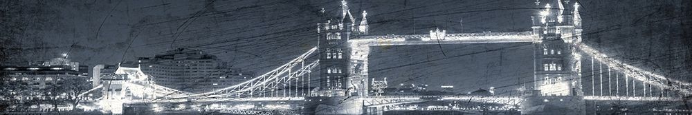 London Bridge at Night Blue art print by Kimberly Allen for $57.95 CAD