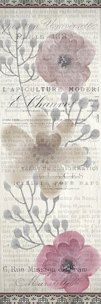 Vintage Floral Panel art print by Kimberly Allen for $57.95 CAD