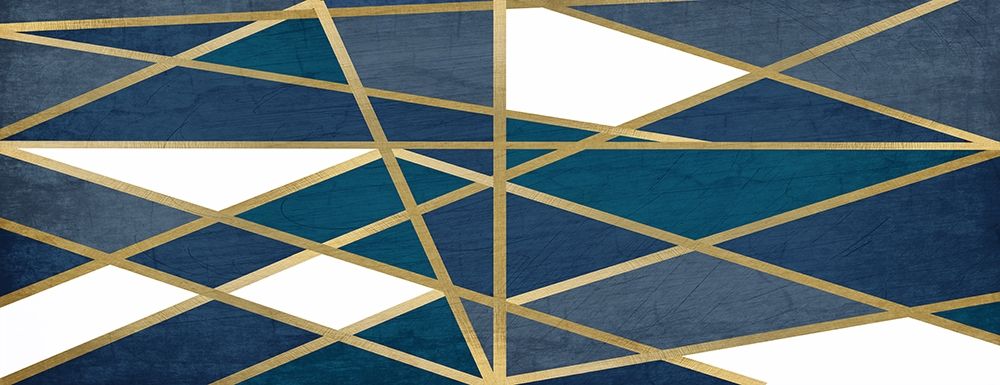 Gold and Blue Maze v2 art print by Kimberly Allen for $57.95 CAD