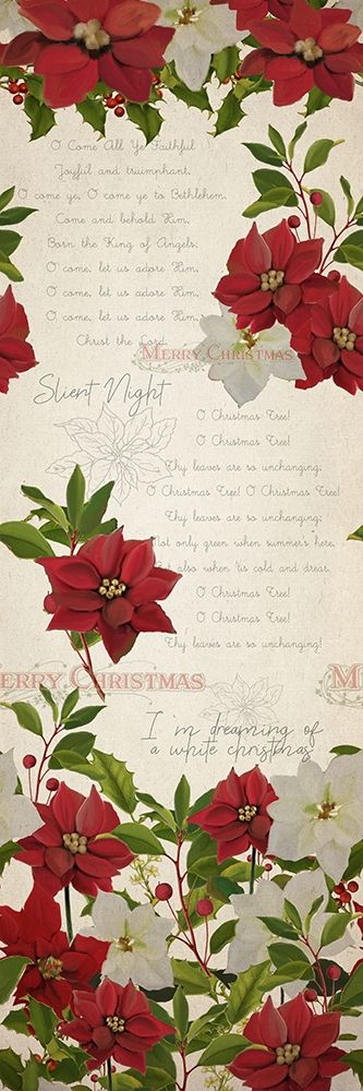 Poinsettia Christmas v2 art print by Kimberly Allen for $57.95 CAD