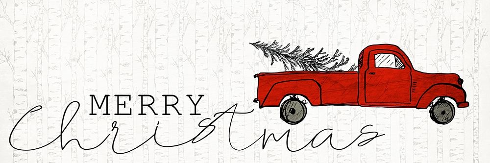 Merry Christmas Truck art print by Kimberly Allen for $57.95 CAD