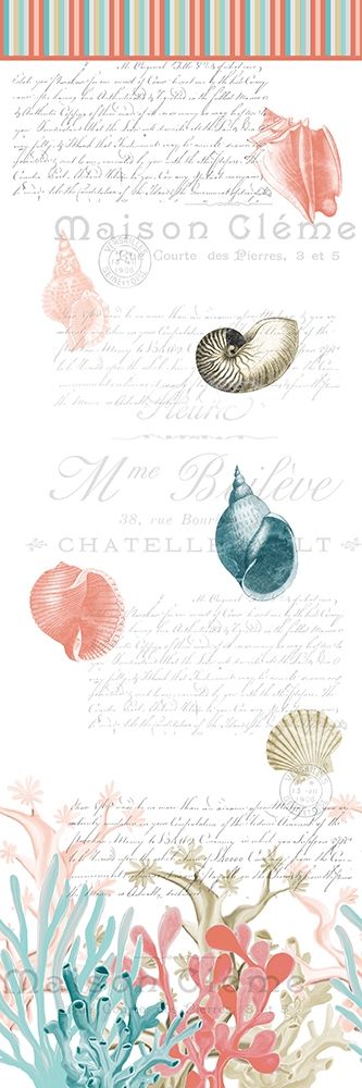 Coral Coastal Panel art print by Kimberly Allen for $57.95 CAD