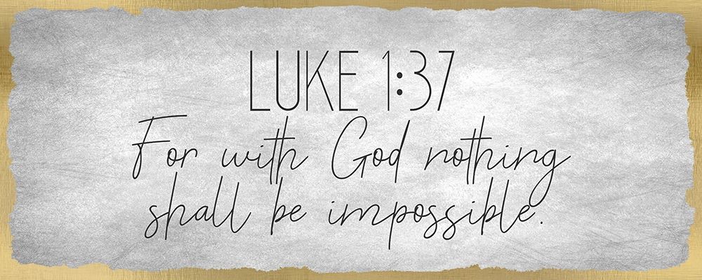 Luke 1 37 on Foil art print by Kimberly Allen for $57.95 CAD