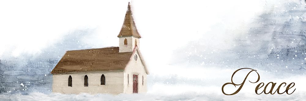 Snowy Church v2 art print by Kimberly Allen for $57.95 CAD
