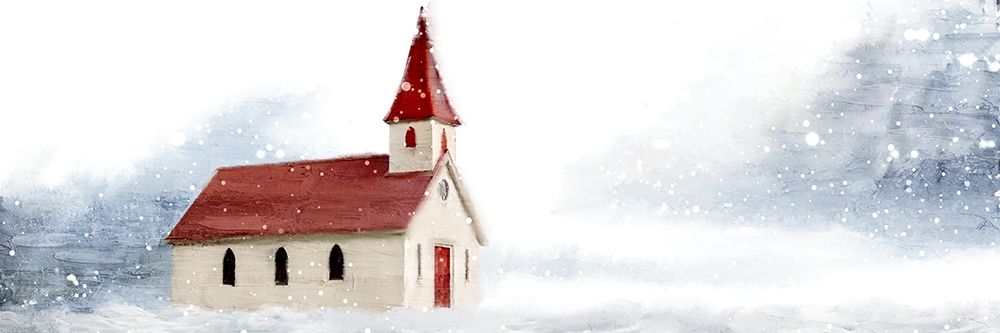 Snowy Church art print by Kimberly Allen for $57.95 CAD