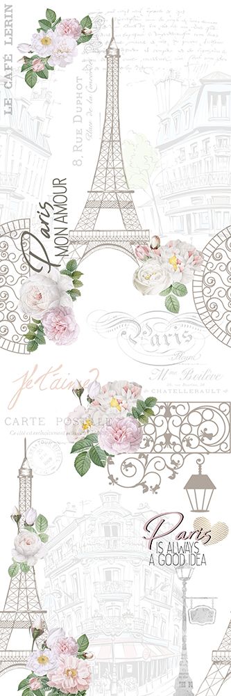 Vintage Rose Paris art print by Kimberly Allen for $57.95 CAD