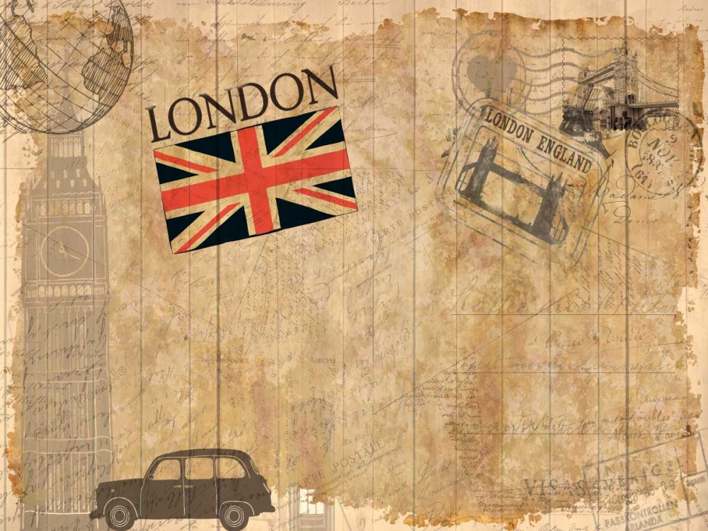 Post Card London art print by Kimberly Allen for $57.95 CAD
