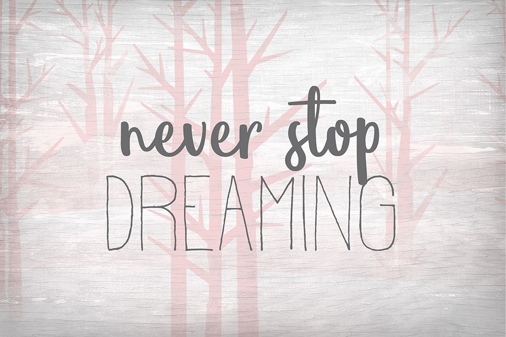 Never Stop Dreaming Pink art print by Kimberly Allen for $57.95 CAD