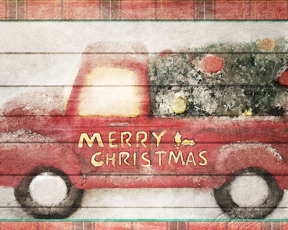 Merry Christmas Truck art print by Kimberly Allen for $57.95 CAD