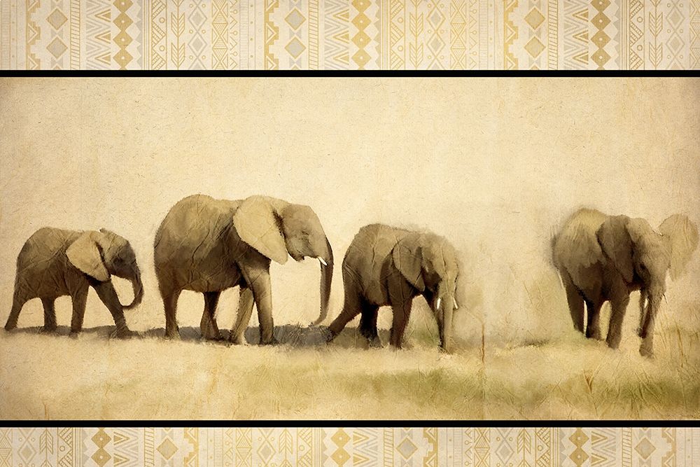 Tribal Elephants art print by Kimberly Allen for $57.95 CAD