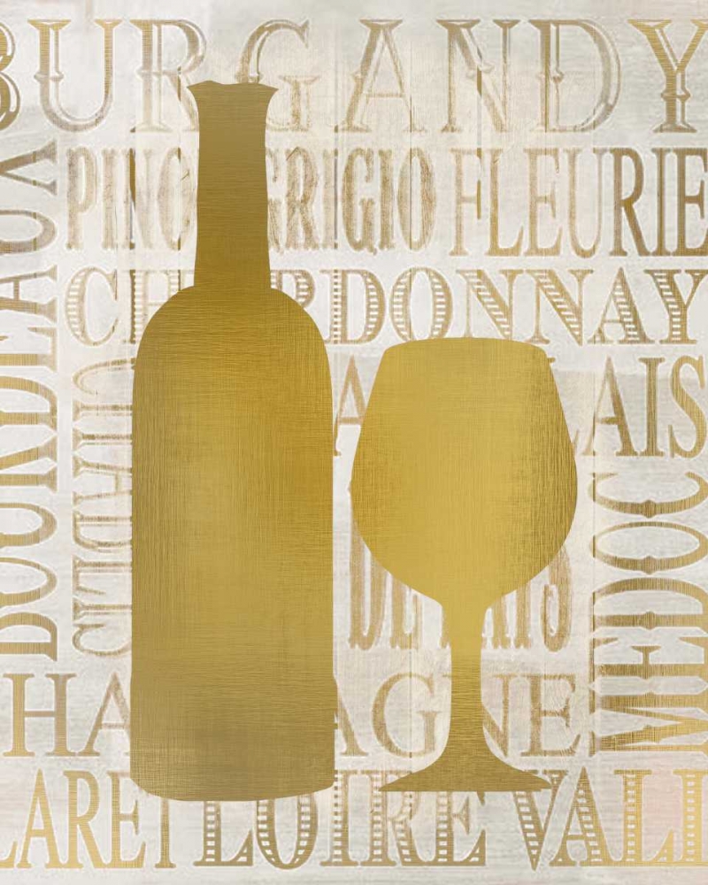 Golden Wine Silhouette 1 art print by Kimberly Allen for $57.95 CAD