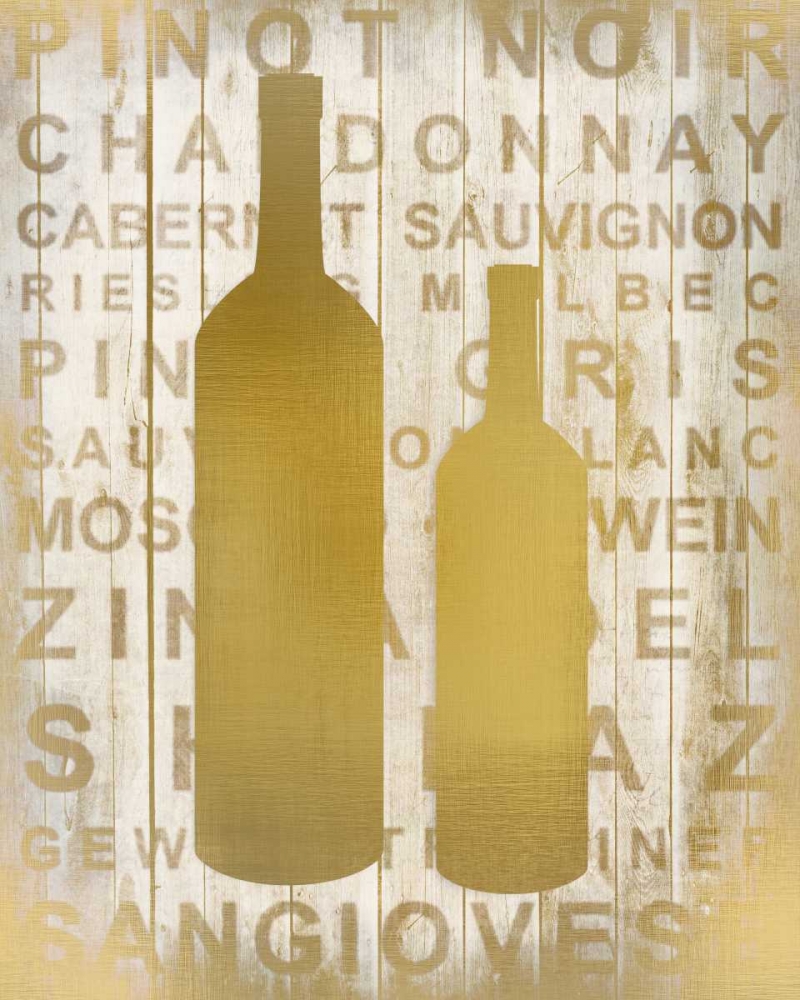 Golden Wine Silhouette 2 art print by Kimberly Allen for $57.95 CAD