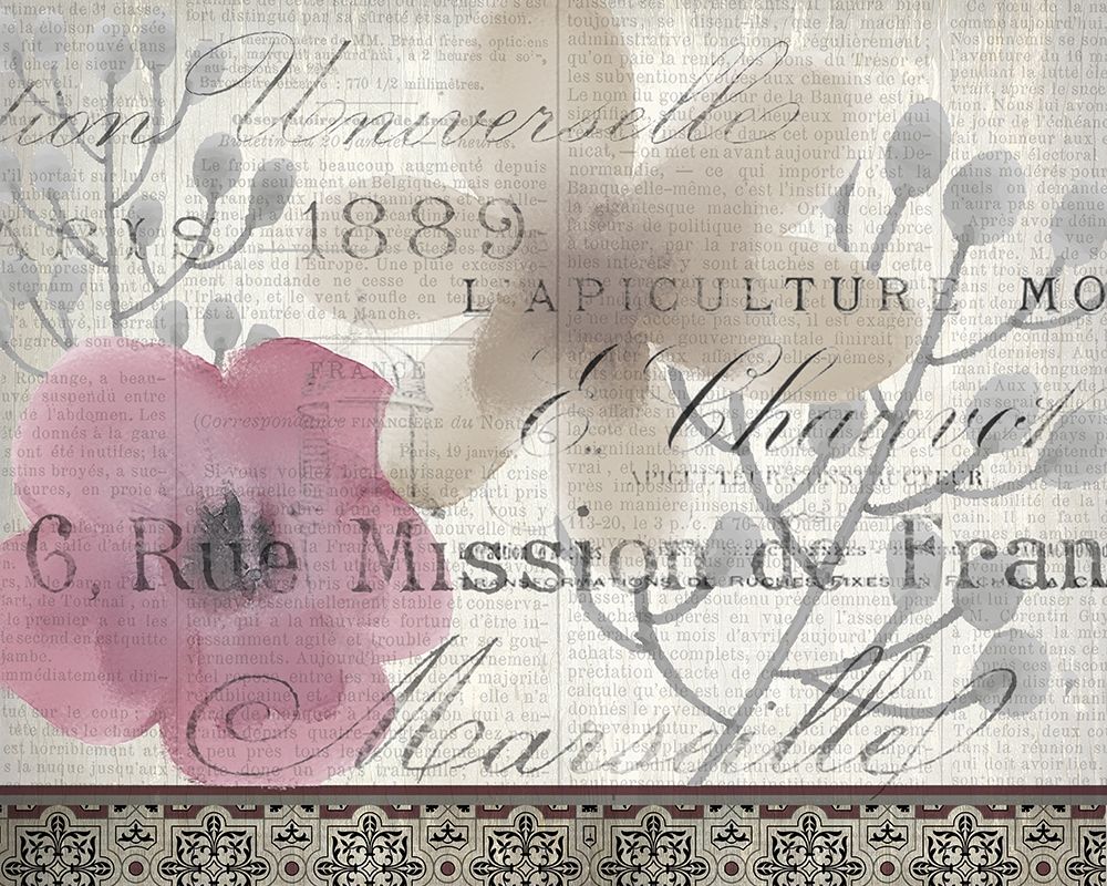 Vintage Floral 5 art print by Kimberly Allen for $57.95 CAD
