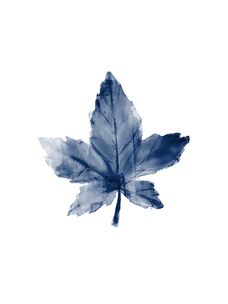 Navy Leaf Print 1 art print by Kimberly Allen for $57.95 CAD