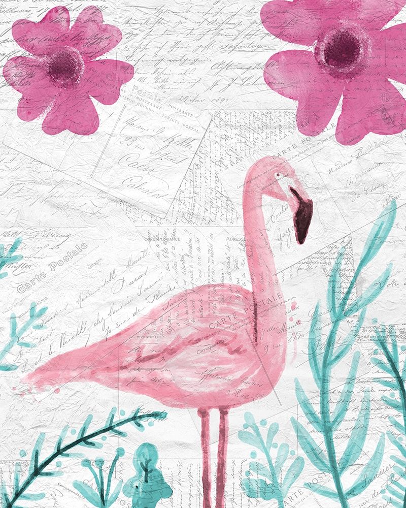 Flamingo Mail 1 art print by Kimberly Allen for $57.95 CAD