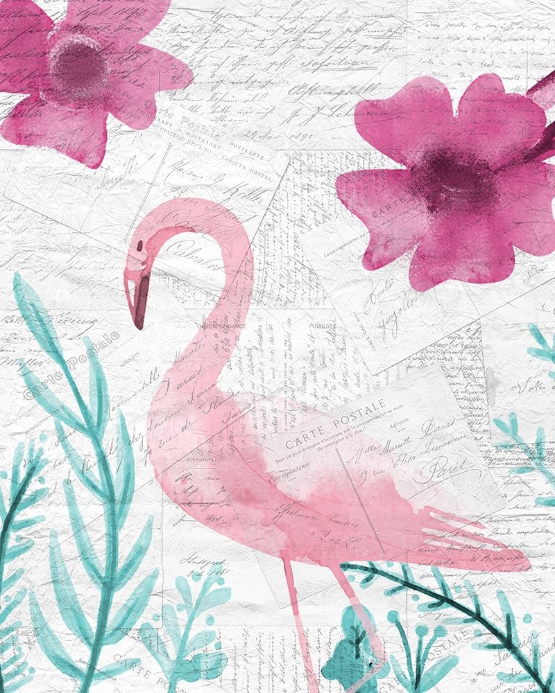 Flamingo Mail 2 art print by Kimberly Allen for $57.95 CAD