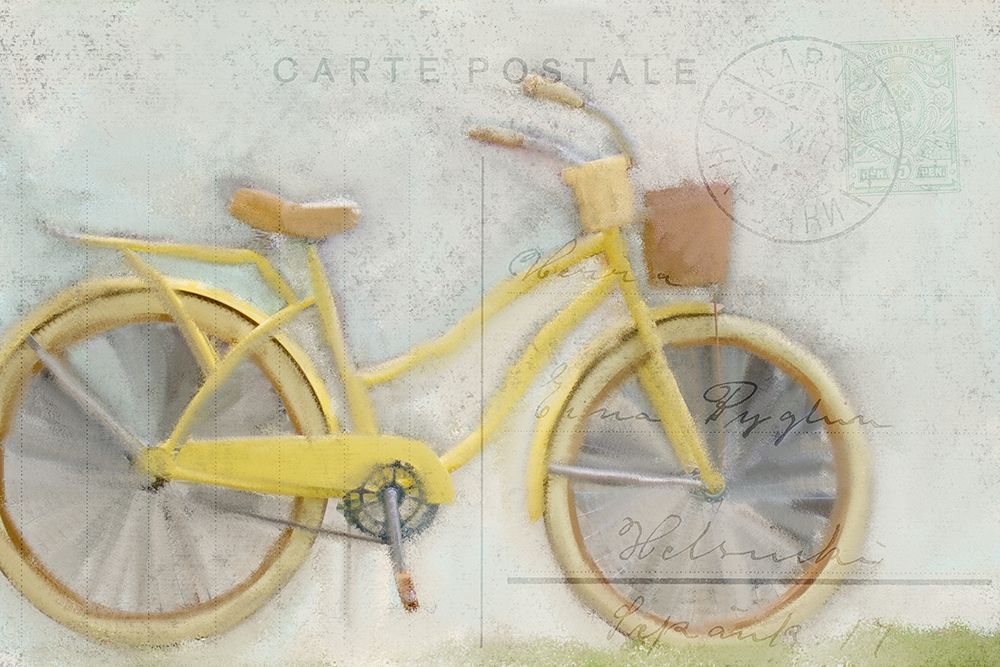 Yellow Bike Postale art print by Kimberly Allen for $57.95 CAD