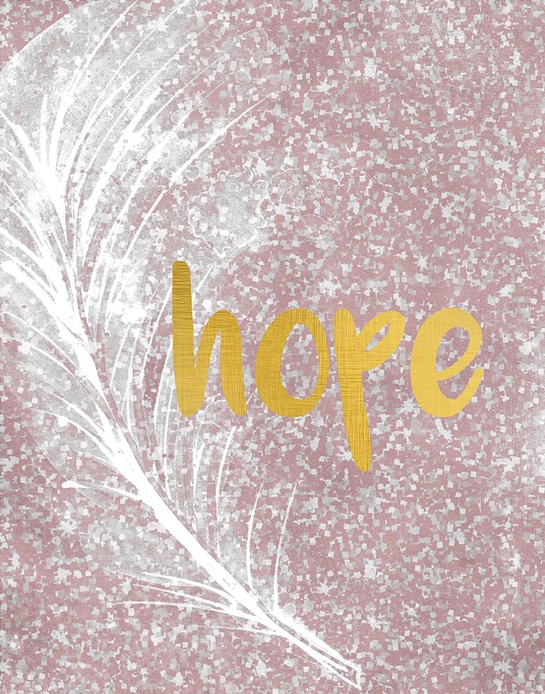 Pink Glitter Feather 2 art print by Kimberly Allen for $57.95 CAD